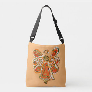 Orange Guardian Angel Purse Art Cross Body Bolsas