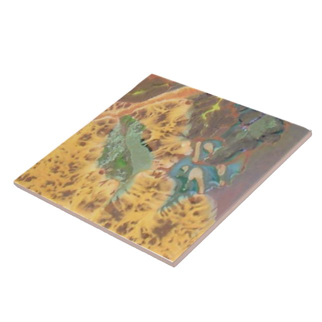 Orange Hibiscus Parte 12 de 12 Azulejo cerâmico (Lateral)