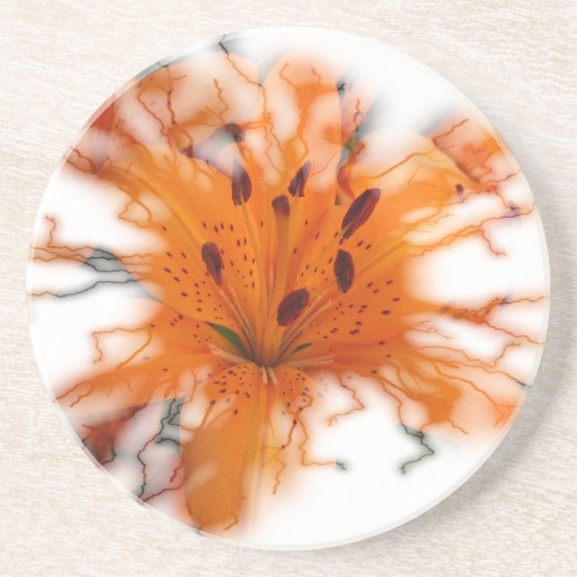 Orange Lily Porta copos (Frente)