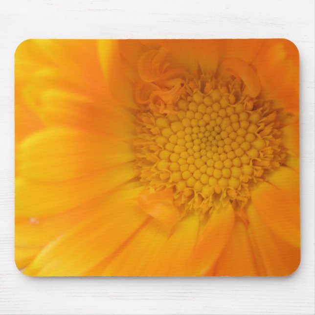 Orange Marigold Macro Mousepad (Frente)