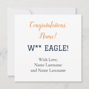 ORANGE, MARINHO Auburn, Cartão Presente Personaliz