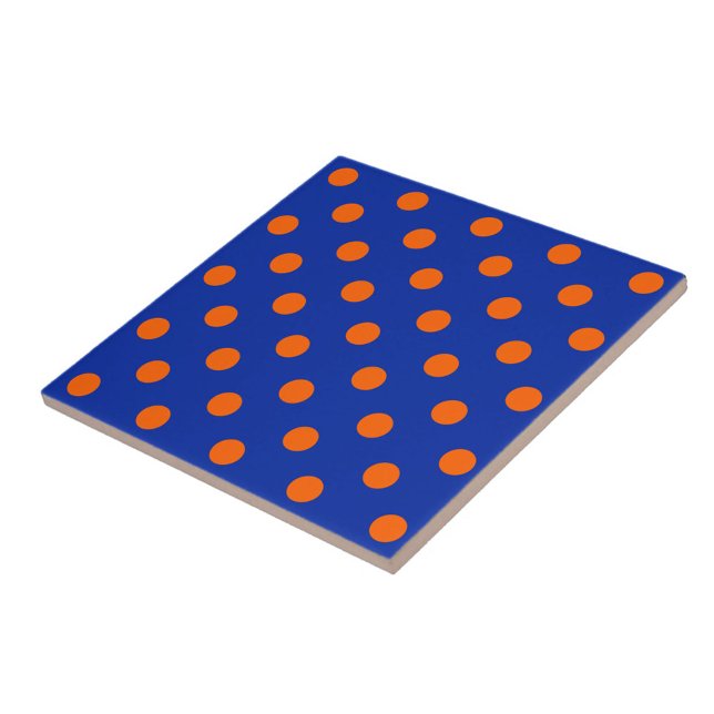 Orange On Blue Polka Dots Pattern Design  (Criador carregado)