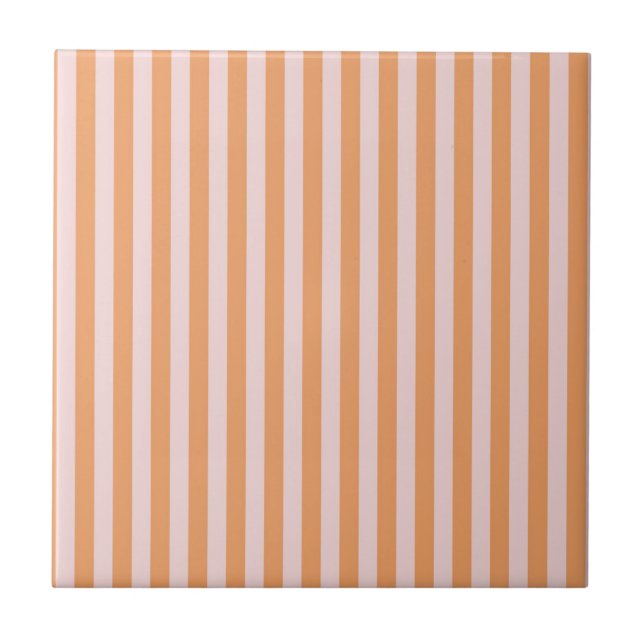 Orange Pink Stripes Pattern Minimal Modern (Frente)