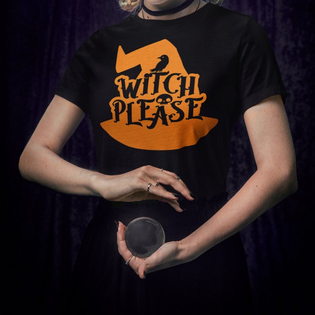 Orange Raven & Skull Legal Bruxa de Halloween, por (Criador carregado)