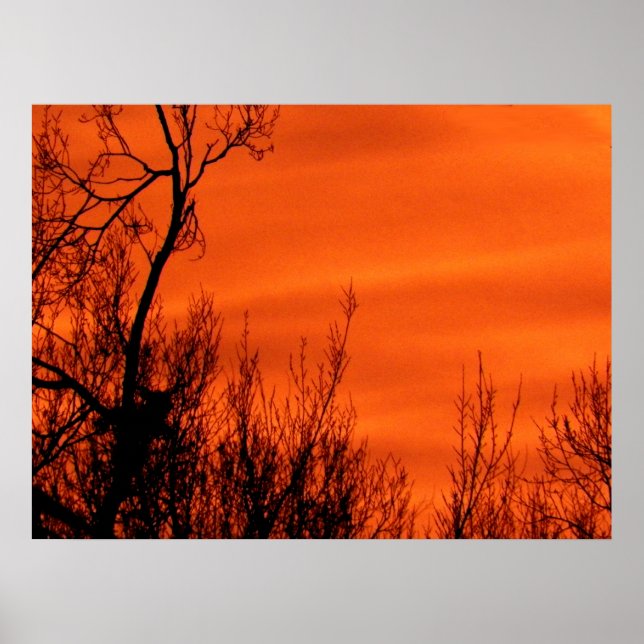 Orange Red Early Sunrise no Kansas Poster (Frente)