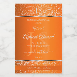 Orange Silver com Rótulos de Produto de Iniciais d