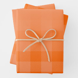 Orange Subtle Gradient w/ Peek-A-Boo Buffalo Plaid