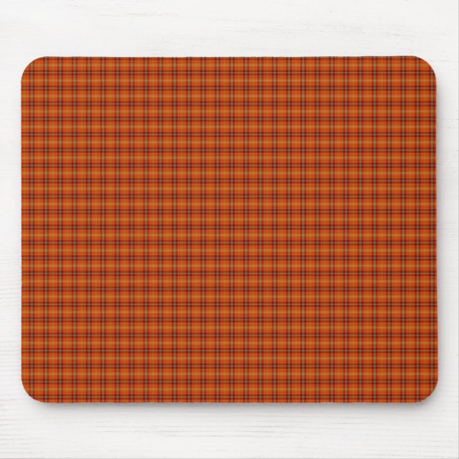 Orange Tartan Mousepad (Frente)