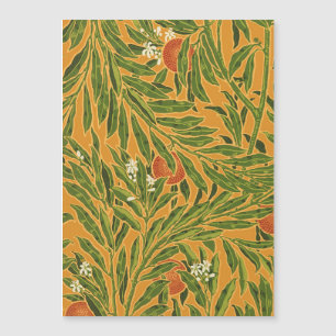 Orange Tree Vintage Wallpaper Padrão Art Nouveau
