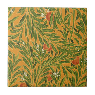 Orange Tree Vintage Wallpaper Padrão Art Nouveau