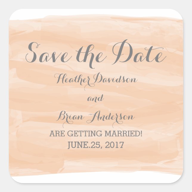 Orange Watercolor Guarda os adesivos de Data (Frente)