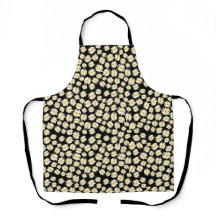 Orange white black daisy flower pattern