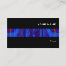 Orb cartão de visita preto de faixa azul escura