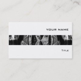 Orb Chrome cartão de visita branco de faixa preta