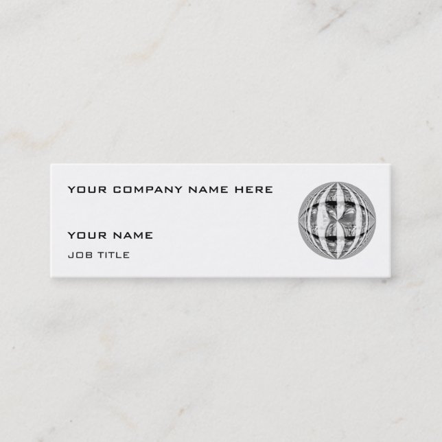 Orb Chrome cartão de visita branco magro (Frente)