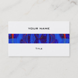 Orb Dark Blue stripe cartão de visita branco para