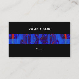 Orb Dark Blue stripe cartão de visita preto