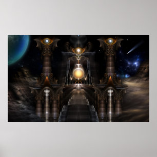 Orb De Acrellis Fractal Art Wall Poster