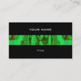 Orb Faixa verde cartão de visita preto