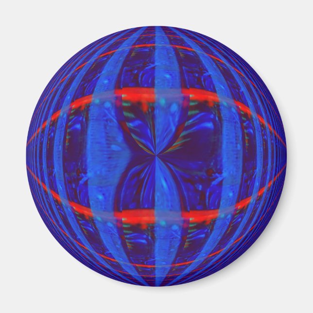 Orb imã de geladeira Azul Escuro redondo (Frente)