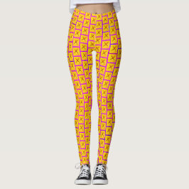 Orb Weaver (Amarelo)/Chorar Aqui Roxo, Leggings
