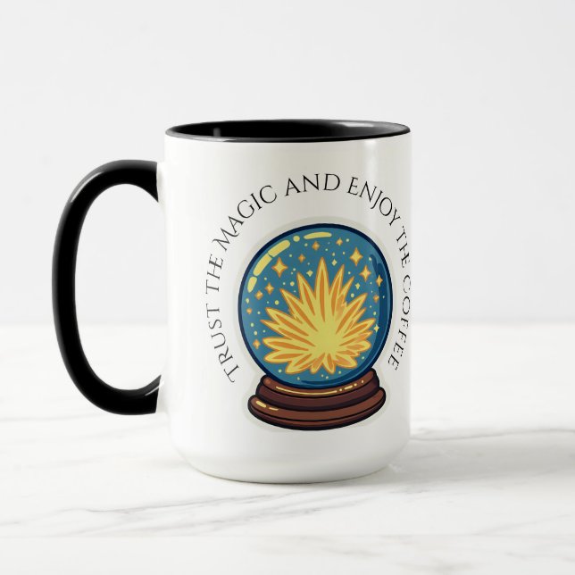 Orbe de Vidente Caneca de Café de Halloween (Esquerda)
