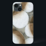 Orbos brancos e Círculos castanhos<br><div class="desc">Três círculos castanhos compartilham uma canvas com órbitas brancas luminosas nesse espantoso trabalho de Jennifer Goldberger. Brilhante e divertido,  esta peça ficaria excelente em sua casa. Escolha o seu hoje!</div>