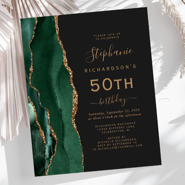 Orçamento Esmeralda Verde Dourado Ágata Escuro 50 (Criador carregado)