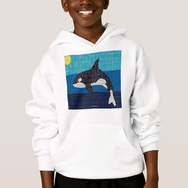 Orca (branco) - Moletom de Menino (Frente)