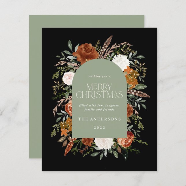 Orca elegante botânica elegante do orçamento Sage  (Frente/Verso)