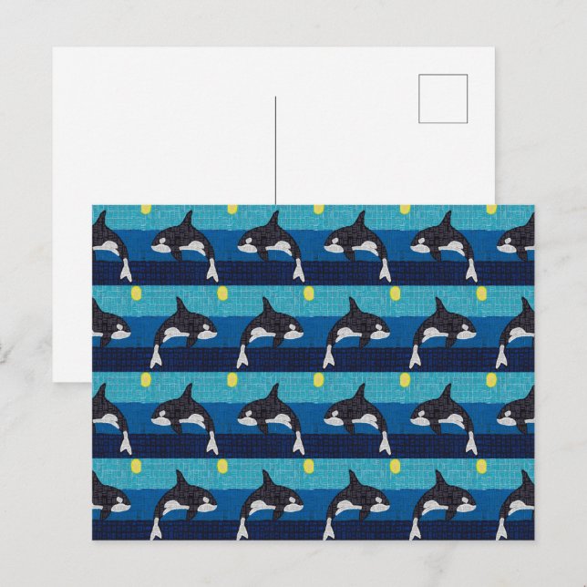 Orca (padrão) - Cartão Postal (Frente/Verso)