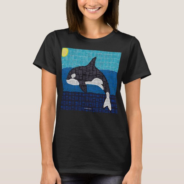 Orca (vívida) - Camiseta Básica Feminina (Frente)
