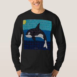 Orca (vívida) - Camiseta Masculina Manga Longa