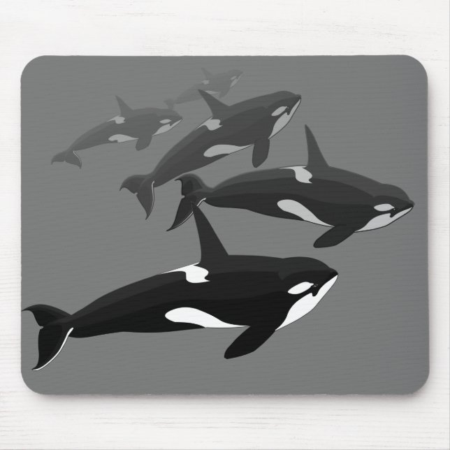 Orca Whale Mousepad Personalizado Pad do Rato de B (Frente)