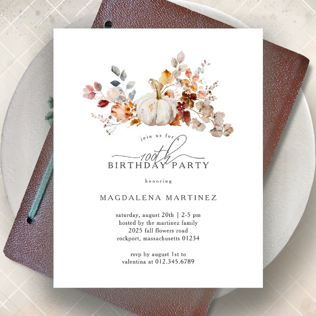 ORÇAMENTO 100º Aniversário Flores de Abóbora (Criador carregado)