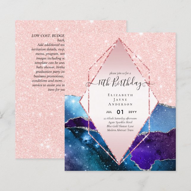 ORÇAMENTO 16º Aniversário Glittery AGATE Sparkle C (Frente/Verso)