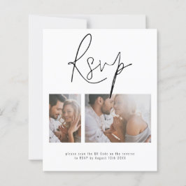 Orçamento 2 Foto Código QR Online Casamento RSVP E