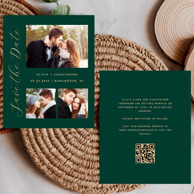 Orçamento 3 Fotos Esmeralda Código QR Dourado Salv (Criador carregado)