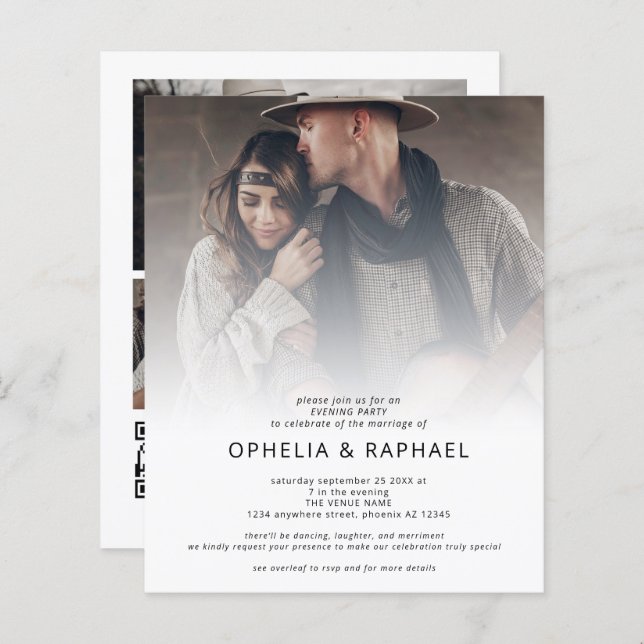 Orçamento 4 Sobreposição de Foto QR Bohemian Noite (Frente/Verso)