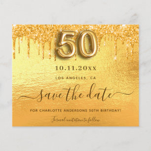 Orçamento 50º aniversário - brilho de ouro salv