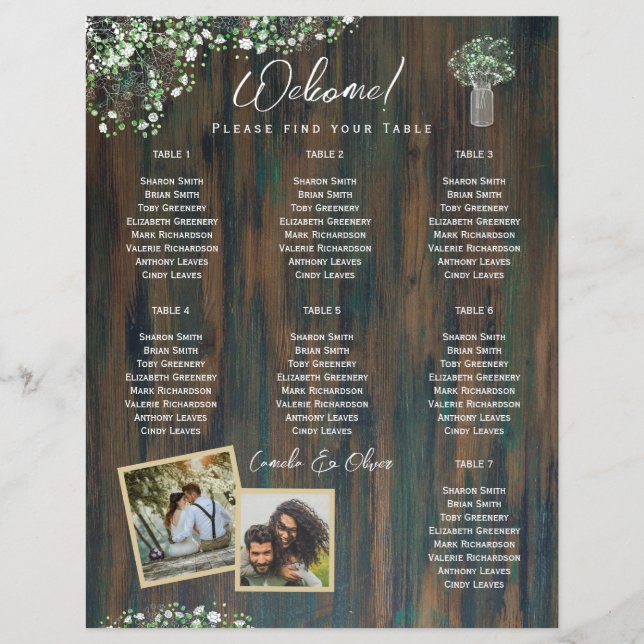 ORÇAMENTO 7 Mesa Gipsófila Rústica FOTO Assentos (Frente)