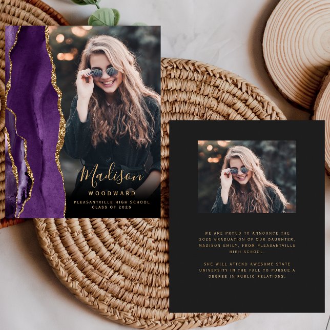 Orçamento Ágata Roxa Foto Anúncio Gradiente Escuro (Criador carregado)