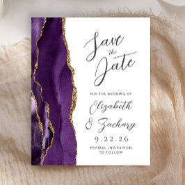 Orçamento Ágata Roxo Dourado Script Salve a Data