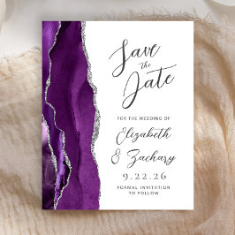 Orçamento Ágata Roxo Prata Script Salve a Data