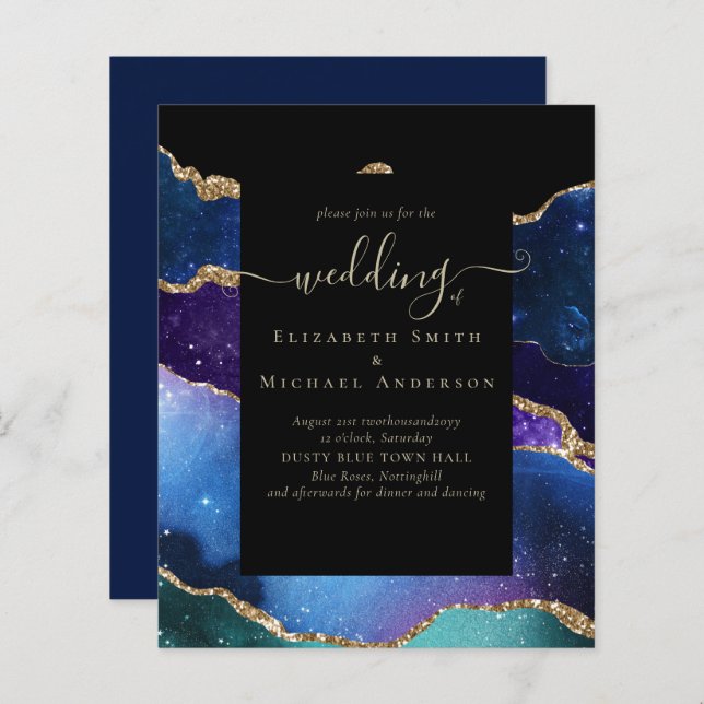 ORÇAMENTO AGATE Azul Púrpura Dourada Orçamento Cas (Frente/Verso)