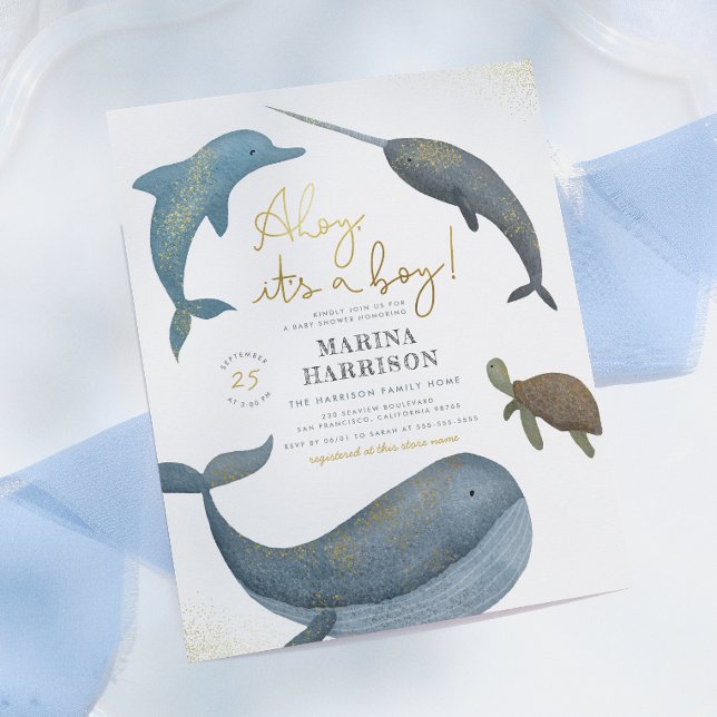 Orçamento Ahoy É um Menino Animais Marinhos Fofos  (Criador carregado)