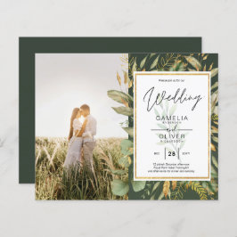 Orçamento All-in1 FOTO Greenery Wedding RSVP CÓDIG