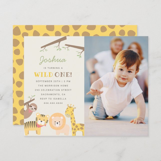 Orçamento Animais Safari Selvagens Um primeiro ani (Frente/Verso)