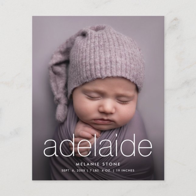 Orçamento Anúncio simples de nascimento de fotos (Frente)