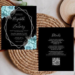 Orçamento Aqua Floral Prata Preto Código QR Casame